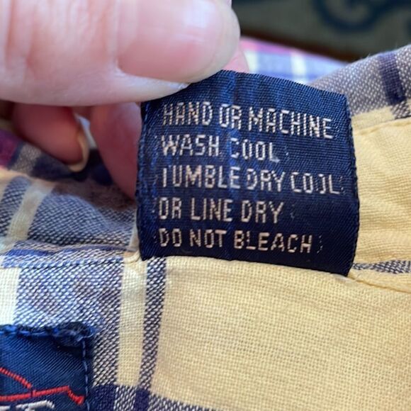 Vtg 80s/90s Archie Fowler yellow plaid short sleeved shirt - Picture 8 of 8